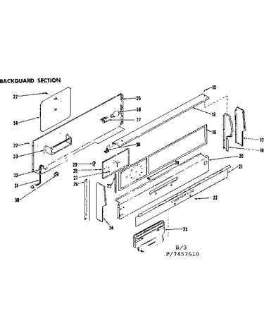 Backguard section