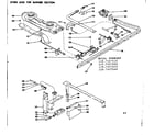 Kenmore 1197457620 oven and top burner section diagram