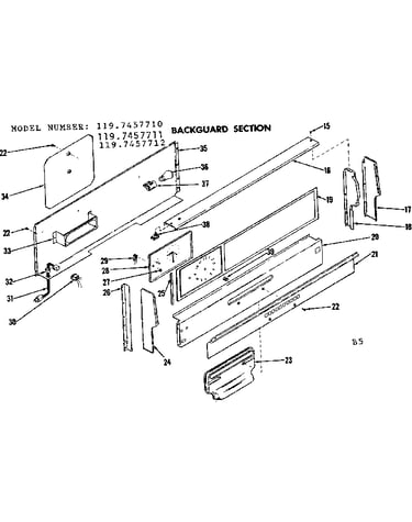 Backguard section