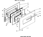 Kenmore 1197458310 oven door section diagram