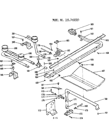 Oven and top burner section