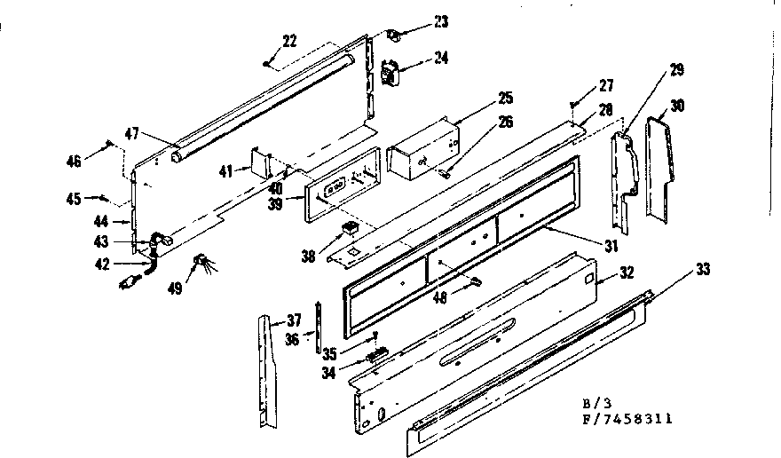 Backguard section