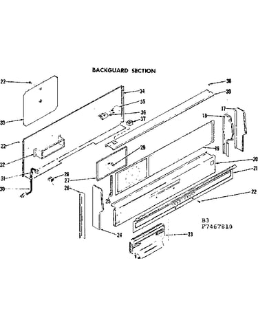 Backguard section