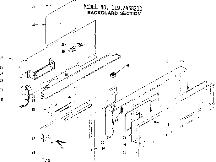 Backguard section
