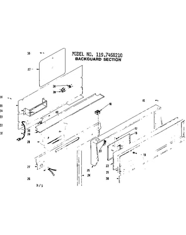 Backguard section