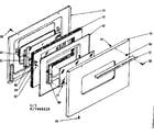 Kenmore 1197468210 oven door section diagram