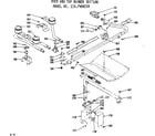 Kenmore 1197468210 oven and top burner section diagram