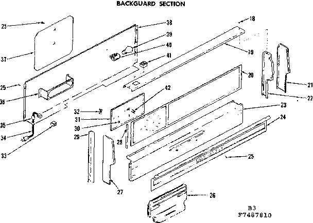 Backguard section