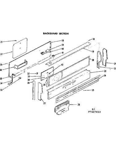 Backguard section