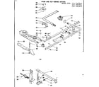 Kenmore 1197487811 oven and top burner section diagram