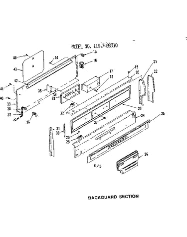 Backguard section