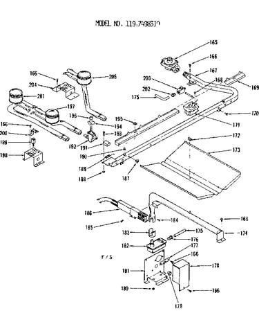 Oven and top burner section