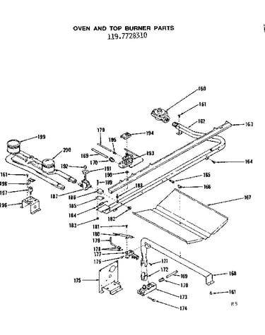 Oven and top burner parts