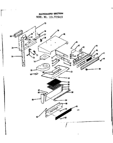 Backguard section