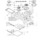 Kenmore 1199027520 main top and oven units diagram