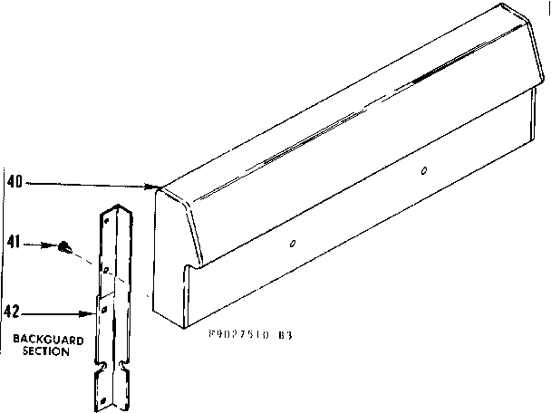 Backguard section