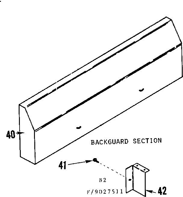 Backguard section