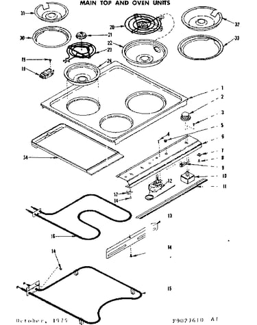 Main top and oven units section