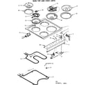 Kenmore 1199048211 main top and oven units diagram