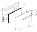 Kenmore 1199048210 oven door section diagram