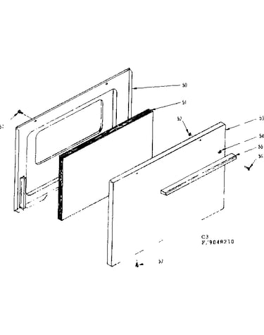 Oven door section