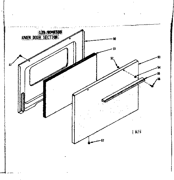 Oven door section