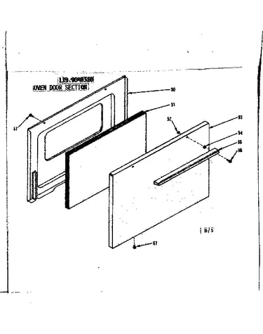 Oven door section
