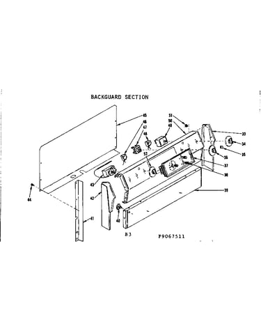 Backguard section