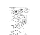 Kenmore 1199067620 main top and oven units section diagram
