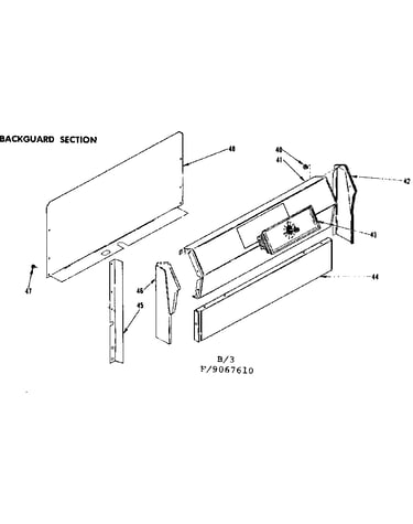 Backguard section