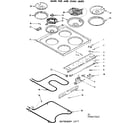 Kenmore 1199067810 main top and oven units diagram