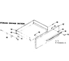 Kenmore 1199068010 storage drawer section diagram