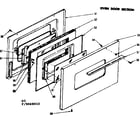 Kenmore 1199068010 oven door section diagram