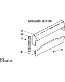 Backguard section