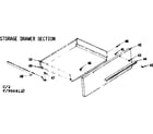 Kenmore 1199068111 storage drawer section diagram