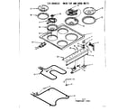 Kenmore 1199068210 main top and oven units diagram