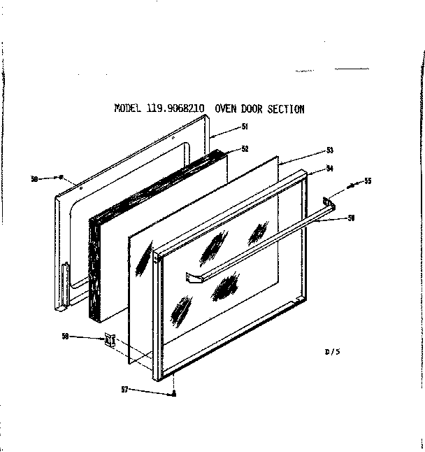 Oven door section