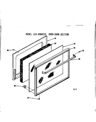 Oven door section
