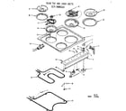 Kenmore 1199088210 main top and oven units diagram