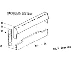 Kenmore 1199088210 backguard section diagram