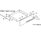 Kenmore 1199088210 storage drawer section diagram