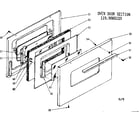 Kenmore 1199088210 oven door section diagram