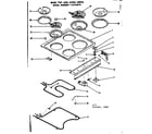 Kenmore 1199728310 top and oven units diagram