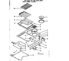 Kenmore 1199728310 top and oven units diagram