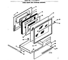 Kenmore 1199738410 oven door and drawer diagram