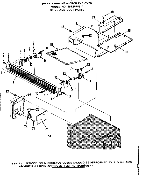 Grill and duct parts