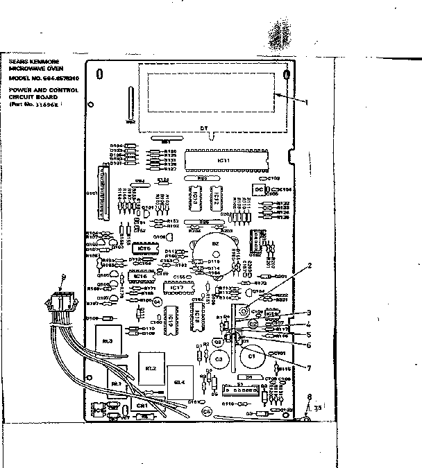 Power and control circuit board part no. 11696r