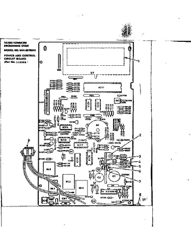 Power and control circuit board part no. 11696r