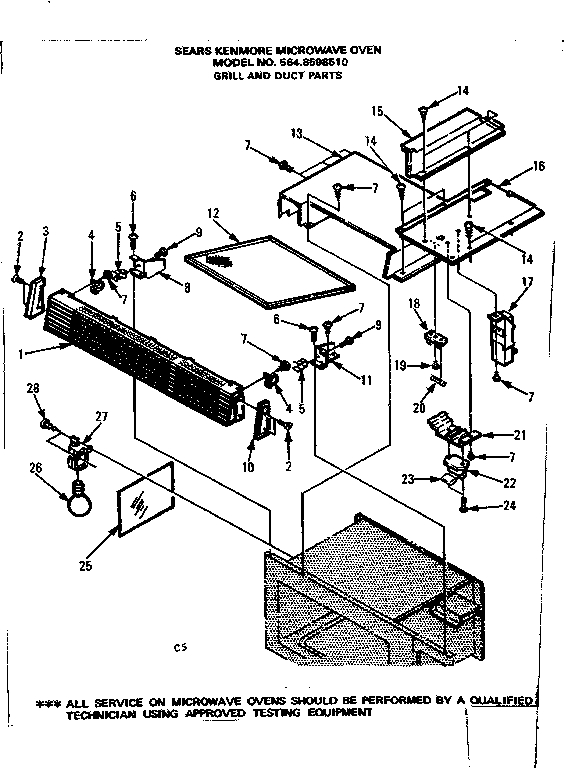 Grill and duct parts