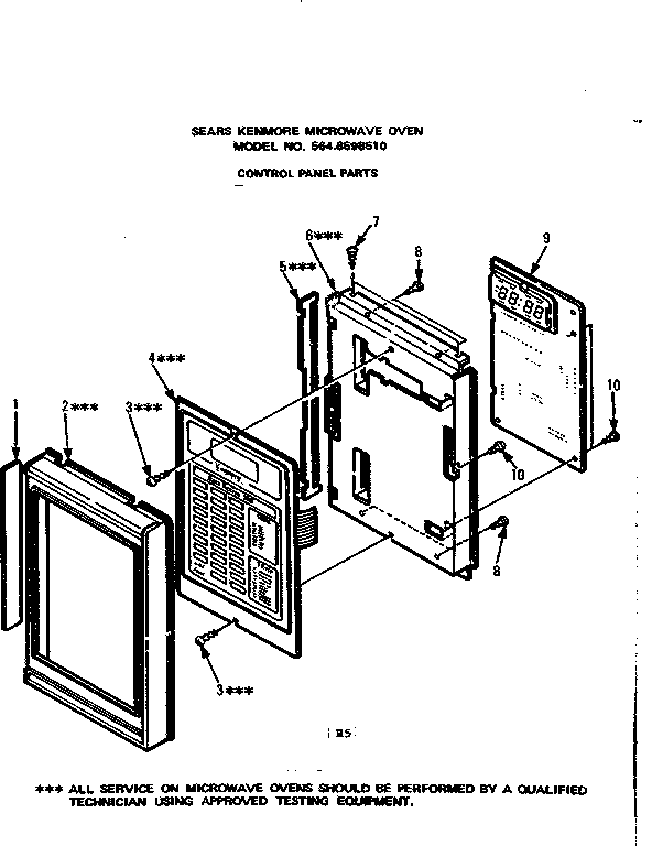 Control panel parts